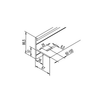 Montageschiene HELM einspurig 000110004011 Vermassung