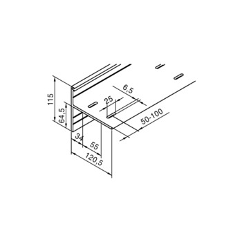 Montageschiene HELM zweispurig 000110004015 Vermassung