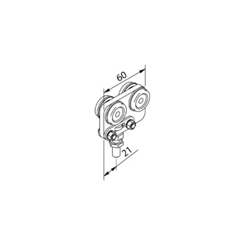 Rollapparat HELM 80 FW für Flügel bis 20 kg 080050091105 Vermassung