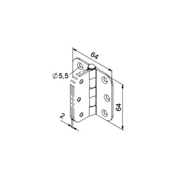 Scharnier HELM 253 025311 Vermassung