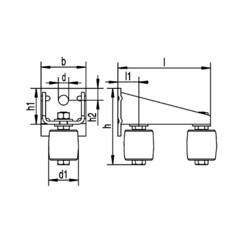 Obere Führungsrolle HELM 969 W 096962 Vermassung