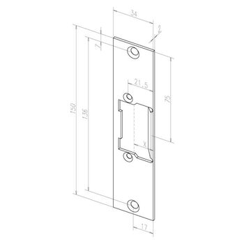 ASSA ABLOY Flachschließblech -------26235-01