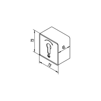 HELM Schlüsseltaster einseitig (Impuls) 001110010152 Vermassung