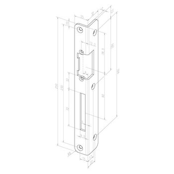 ASSA ABLOY Winkelschließblech -------27735-04 Technische Zeichnung