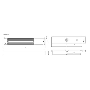 Flächenhaftmagnet EF335CTC Massbild