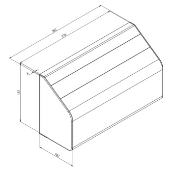 Abdeckhaube EF550C Masszeichnung