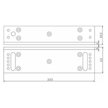 L-Montagewinkel EF750L-EXT Masszeichnung