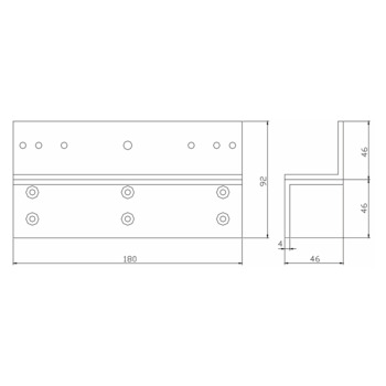 Z-Montagewinkel EF300Z-EXT Masszeichnung