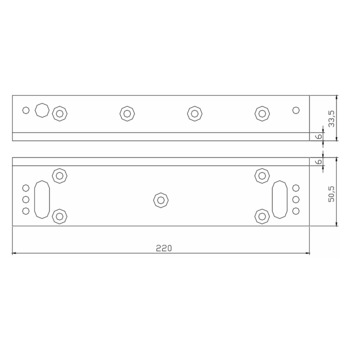 L-Montagewinkel EF400L-EXT Masszeichnung