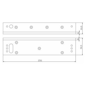 L-Montagewinkel EF300L-EXT Masszeichnung