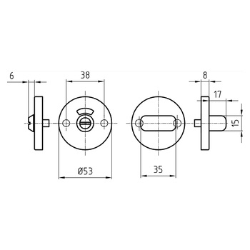 GLUTZ 5380.4C WC Masszeichnung