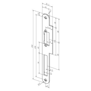 ASSA ABLOY - Schließblech -------66B35-01