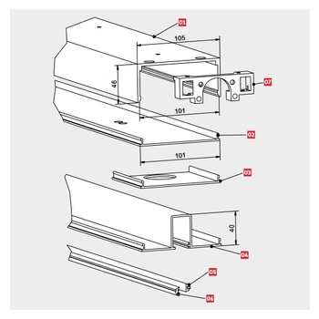 RP Glas-Pendeltürsystem Rahmenprofile