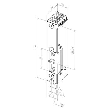 Elektro-Türöffner 131RRFF-----E34 Technische Zeichnung