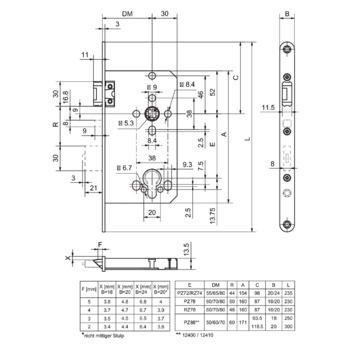 GLUTZ 12300PE Masszeichnung