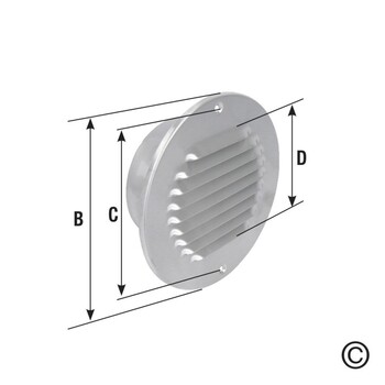 Lüftungsgitter Edelstahl rund