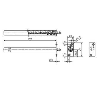 DICTATOR 020703 Schliessfeder Einbauadjunkt E16-2500a Masse