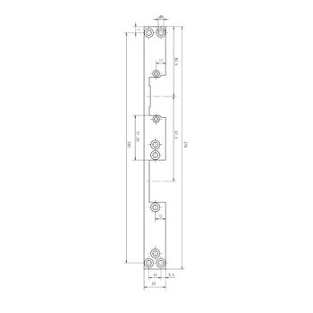 ASSA ABLOY Schliessblech Massbild 1 -------51B35