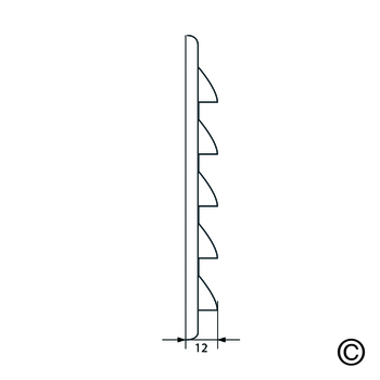 Torbel Lüftungsgitter Aluminium 1564 Zeichnung