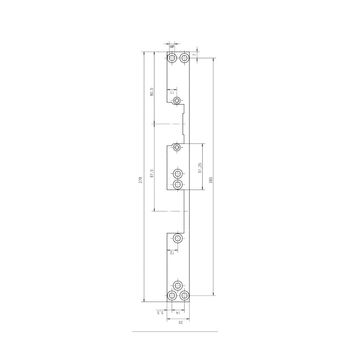 ASSA ABLOY Schliessblech Massbild 2 -------51B35