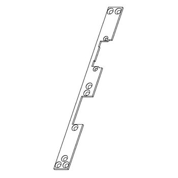 Flachschliessblech 51B, für 2-Fallenschlösser, Steg 51 mm, für Mod. 331