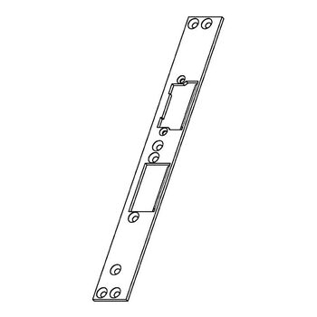 Spezialschliessbleche 52B, Steg 36 mm für 2-Fallenschlösser, mit Fallenführung