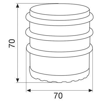 Bodentürstopper TOWER EH 5072 WAGNER Masszeichnung