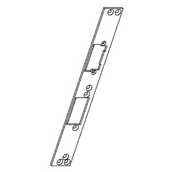 Flachschliessblech 53B, für 2-Fallenschlösser mit Fallenführung, Steg 50 mm