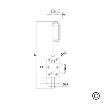 Bajonettriegel Edelstahl Inox A4 S902025_ Vermassung