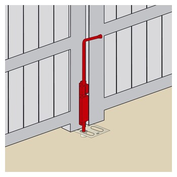 Stangenriegel Inox Stange mit Feder A2 Montagebeispiel