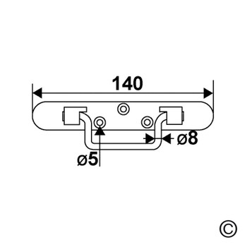 Klapp-Torgriff Edelstahl A4 S900114 Abmessungen