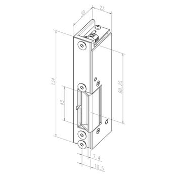 ASSA ABLOY Technische Zeichnung 331U--------xx4