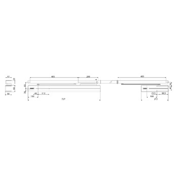 ASSA ABLOY DC700G-CO-FT Cam Motion Sicherheitstürschliesser Masszeichnung