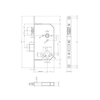 MSL ASSA ABLOY Casa Beta PR30100 PR35100 Masszeichnung