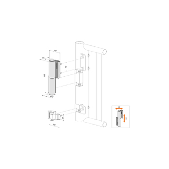 LOCINOX Torband Tiger 656.012 Masszeichnung