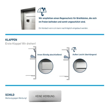 MDbox Wetterschutz und Namenschild