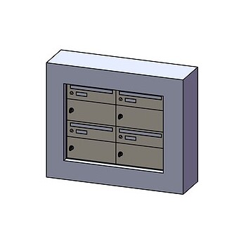 MDbox IN DER WAND EINGELASSEN Die Tiefe der Einfassung ist variabel