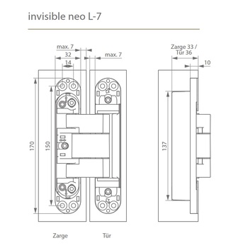 arlu NEO-S7 Masszeichnung