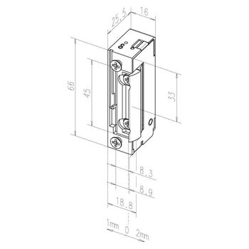 ASSA ABLOY 118 Türöffner Massbild