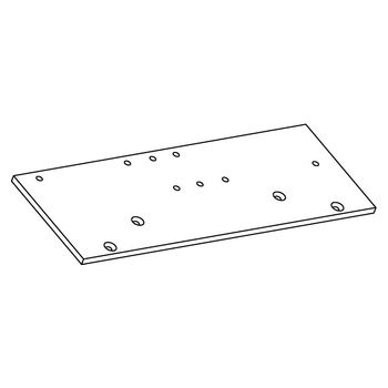 Befestigungsplatte Flachbogentür - Strichzeichnung
