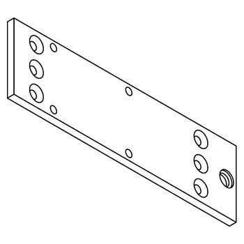 Montageplatte Türschließer - Strichzeichnung