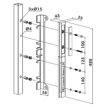 Locinox SFKO-V Masszeichnung