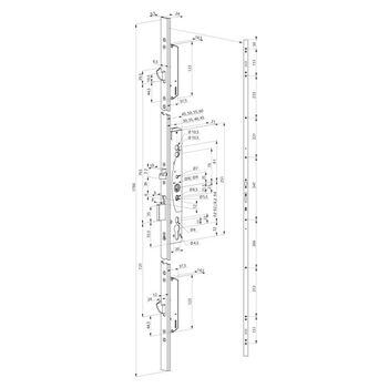 ASSA ABLOY 329X Massbild Rohrrahmen