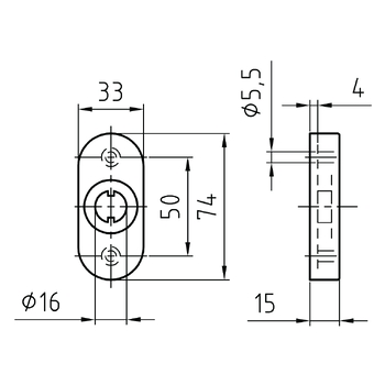 Nickal Massbild Rosette 4030