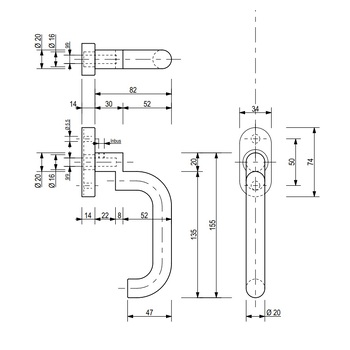 NICKAL 5089B9/4030/SCI/PVD NOIR Masszeichnung