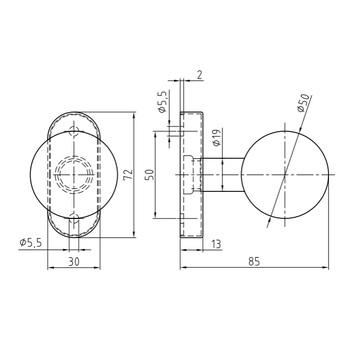 NICKAL 0743/4020.08/CFS/PVD NOIR Masszeichnung