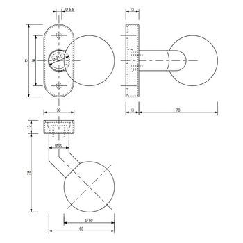 NICKAL 0743D/4020/CFS/PVD NOIR Masszeichnung