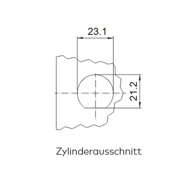 Kaba 1117A, 1117B, 1117C Ausschnitt / Lochung