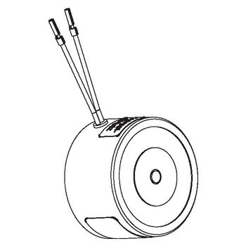 GEZE Türhaftmagnet, 24 V DC - 490 N Haltekraft, zugelassen mit allen GEZE Rauchschalterzentralen - Strichzeichnung