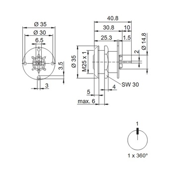 KABA 1065CZ Masszeichnung